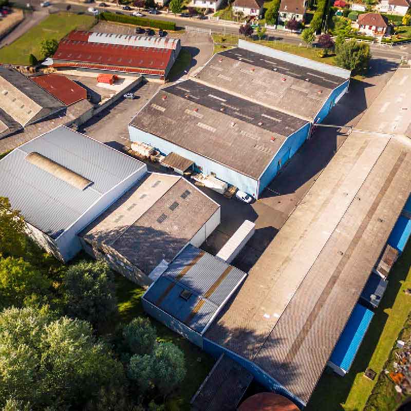 Vue aérienne de l'usine de Béthisy
