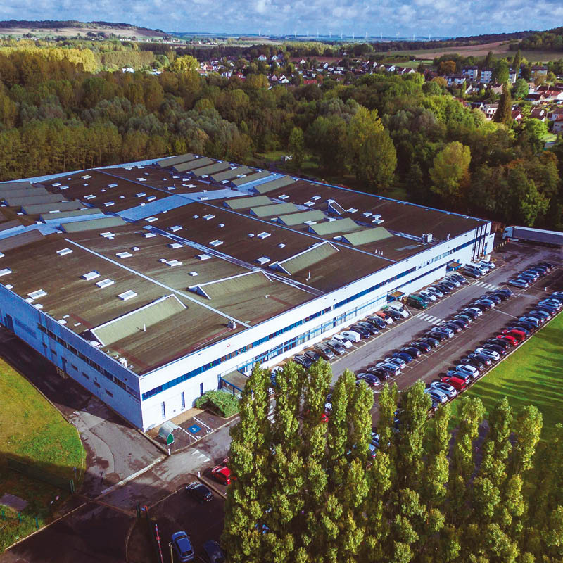 Vue aérienne de l'usine de Hermes